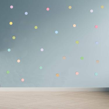 Imagem de Adesivo Decoração Circulos Bolinhas Tons Pastéis 154 Un