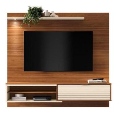 Imagem de Home Suspenso Trenton 183cm para TV até 70 - Mobler, Cinamomo Mel/Péro