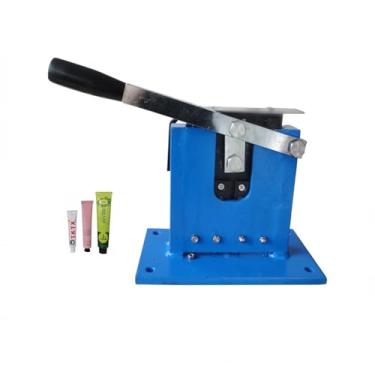 Imagem de Máquina de selagem manual de tubos Zilynhom com carimbo de data/código Prensador de cauda de tubo de alumínio/pomada serviços pesados tubos alimentos,beleza e produtos farmacêuticos Área selagem 55mm