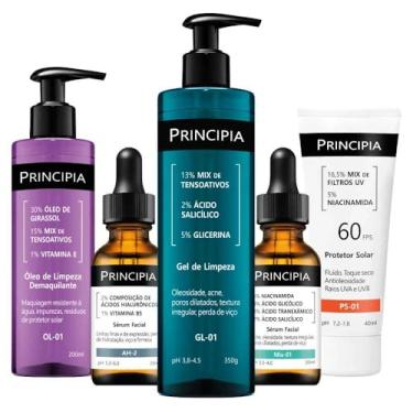 Imagem de Principia Kit Antiacne Demaquilante Essencial - GL-01 + MIX-01 + PS-01 + OL-01 + AH-2
