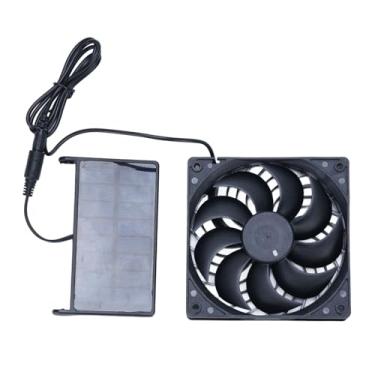 Imagem de Fã Solar, Ventilador de Ventilação Solar de 5W para Galinheiro, Monocristalino de Exaustão Movido a Energia Solar para Doghouses Pet House RV