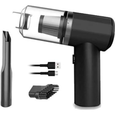 Imagem de Aspirador de Pó Portátil USB, Mini Limpador para Carro e Teclado, com Filtro Lavável, Preto