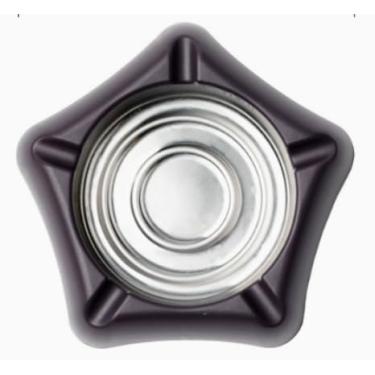 Imagem de Cinzeiro criativo de aço inoxidável quadrado cinco pontas estrela cor hotel suprimentos, cozinha doméstica escritório (Pentagonal roxo)