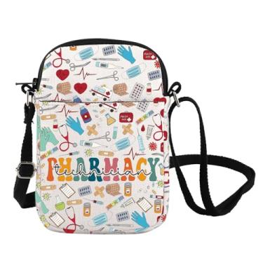Imagem de FOTAP Bolsa tiracolo para farmacêutico, bolsa mensageiro, enfermeira, enfermeira, presente, farmácia, estudante, pós-graduação, Pharmacy Tech Cb