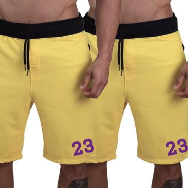 Imagem de Kit 2 Bermudas Moletom Plus Size Shorts Grande Academia Treino Basquete-Masculino