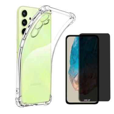 Imagem de CORONITAS Kit Capa Antiqueda para Samsung A15 A06 A55 M35 M55 A36 + Película 5D 9D Privacidade Anti Curioso (Samsung S23 Fe)