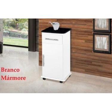 Imagem de Balcao Bebedouro Ita. Com Rodizios Branco Com Preto - PASSE BEM, BRANC