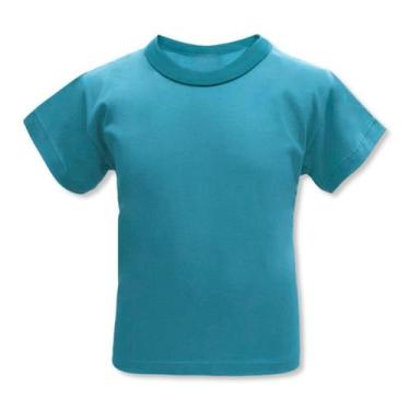 Imagem de  Camiseta bebe Manga Curta Infantil 1 a 3 Anos Malha Lisa 100 Algodao 