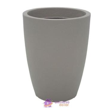 Imagem de Vaso Thai Tramontina Basic Em Polietileno Concreto 58 Cm Tramontina