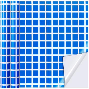 Imagem de Nuanchu Remendo de revestimento de piscina em vinil autoadesivo de PVC para reparo de piscina retangular para piscinas barco inflável (30,8 x 199,8 cm, azul celeste)