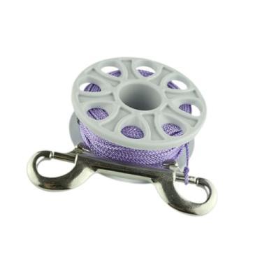 Imagem de Dynwave Bobina de mergulho com bobina de mergulho de dedo Balel de dedo SCUBA 98 pés para equipamento de espingarda de snorkeling, Linha Violeta