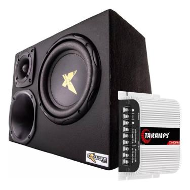 Imagem de Caixa Trio 8 Corneta Tweeter Exclusive Módulo Taramps Ts 400