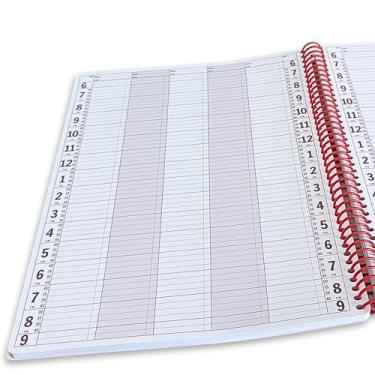 Imagem de Agenda de cadernos, agenda de 5 colunas – grande 25,4 cm x 34,3 cm sem data 2024, agenda diária e horária em incrementos de 15 minutos – organizador de caderno espiral para agendamento de compromissos