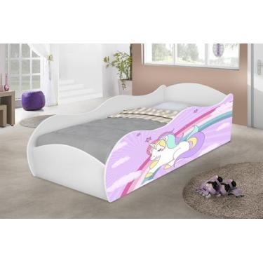 Imagem de Cama Carro Infantil Meninas com Colchão - Casa Móveis, Unicórneo