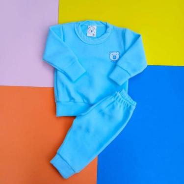 Imagem de Conjunto Bebê Infantil Soft Inverno Menino Menina Roupa de frio P ao 3