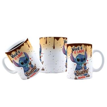 Imagem de Caneca 325ml Páscoa Stitch Amor de Chocolates Ferrero Sonho - LARANJA 