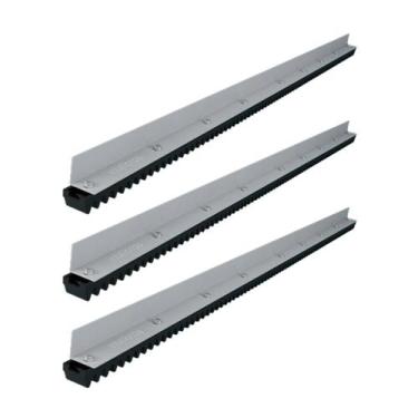 Imagem de kit 3 Cremalheira Aluminio Gomos Nylon P/ portão deslizante - Intelbra