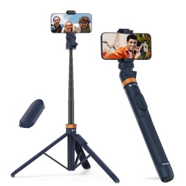 Imagem de Tripé para Celular SENSYNE 72cm Extensível - Selfie Stick Azul