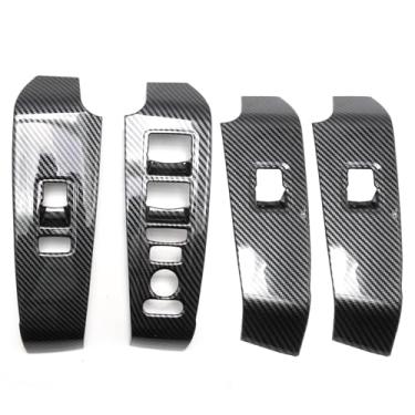 Imagem de UOIENRT Painéis de controle de janela capas de apoio de braço de porta substituição de acabamento interno para Honda Civic 11ª geração 2022 2023 2024 2025 acessórios (grão de fibra de carbono)