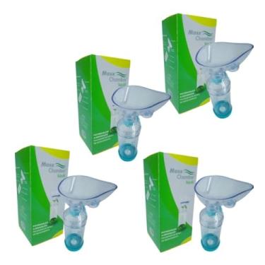 Imagem de Espaçador Aerosol Medicamentos Inalaçao Infantil - 4 Unidades