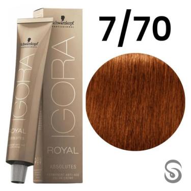 Imagem de Schwarzkopf Igora Absolutes Coloração 7/70 Louro Médio Cobre Natural 6