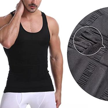 Imagem de Cinta Modeladora Masculina Regata Compressão Diminui Barriga (XX-Grande)