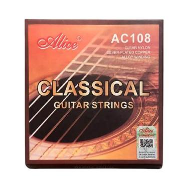 Imagem de Alice-cordas de guitarra acústica, fibra de nylon, instrumentos musica