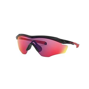 Imagem de Oakley Óculos de sol masculinos com armação preta polida, lentes Prizm Road, 0 mm, Preto polido, Prizm Road, 45 mm