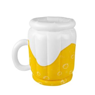 Imagem de Ｂｅｓｇａ Balde de gelo inflável inflável portátil Copo portátil Bin Bin Drink Cold Contêiner com bomba de ar para reunir piscina de verão