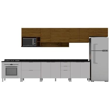 Imagem de Cozinha Completa Bartira Rubi Com 10 Portas, 5 Gavetas E 6 Prateleiras Grapia