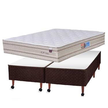 Imagem de Conjunto Classic F.a Colchões Queen Size Box Castor Revolution Marrom 158x198x73cm