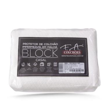 Imagem de Protetor De Colchão Impermeável Malha Block - Casal 138x188x36