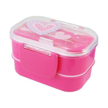 Imagem de Pote P/ Lanche De 2 Andares Infantil 400ml Jacki Design Piccolino Pink