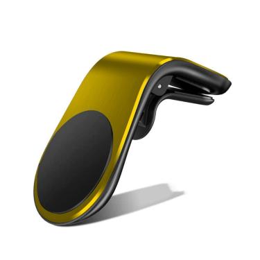 Imagem de Suporte Adaptador Magnético Veicular Universal Clip Car Holder Para Painel De Carro Tipo L - Dourado