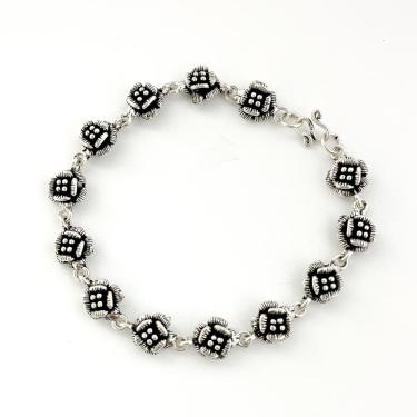 Imagem de Pulseira Rosas Prata De Bali 925