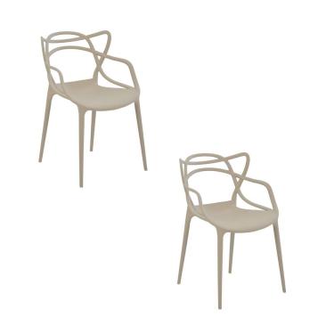 Imagem de Cadeira Sala De Jantar Kit2 Allegra Nude R02 - D'rossi