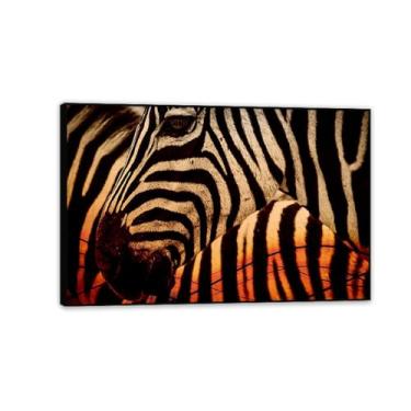 Imagem de SDYJ6GSW Imagens de animais em preto e branco para decoração de parede zebra preta e branca retrô africana estampa animal retrô cavalo pintura de parede zebra decoração de parede para sala de estar