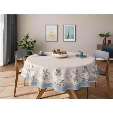 Imagem de Toalha de Mesa Super Prática Redonda Estampada 4 Lugares Alvorada 1,55 m Com 1 peça