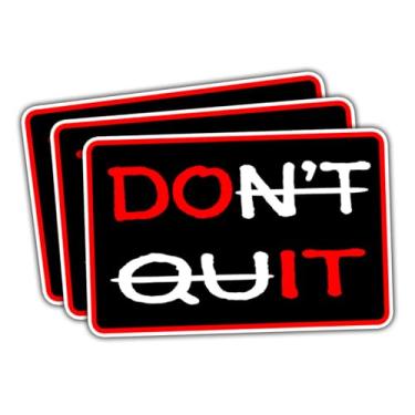 Imagem de Adesivo motivacional Don't Quit Do It, 3 peças – Decalque de vinil com citação inspiradora para laptop, garrafa de água, carro, caderno, janela – Adesivo de mentalidade positiva para estudantes