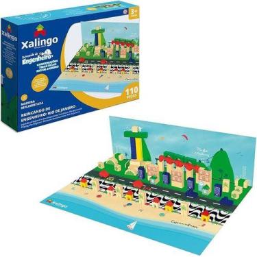 Imagem de Brincando De Engenheiro Rio De Janeiro 110pçs - Xalingo - Napolestore