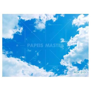 Imagem de Papel De Teto Céu Azul Nuvem Branca Dia Manhã 3,5M Rof13 - Você Decora
