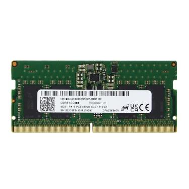Imagem de Microfone (Micron) Original 8GB (1x8GB) DDR5 5600MHz PC5-44800 SODIMM Sem buffer Não-ECC 1Rx16 CL46 1.1v MTC4C10163S1SC56BD1 Notebook Laptop RAM Módulo de Atualização Adamanta