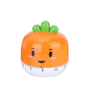 Imagem de Cronômetro mecânico de desenho animado manual para cozinha alarme lembrete relógio ferramenta de contagem regressiva laranja acessórios profissionais para uso (laranja)