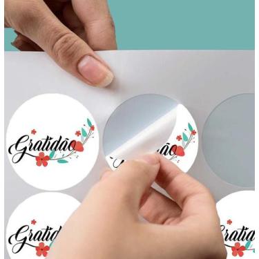 Imagem de 120 Etiqueta Adesiva Gratidão - Nicolados