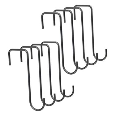 Imagem de WeiLaiKeQi 8x ganchos para pendurar cercas, ganchos para postes de piscina, compactos para pátios, para plantas, toalhas, alimentadores de pássaros, ferramentas, Preto 15cm