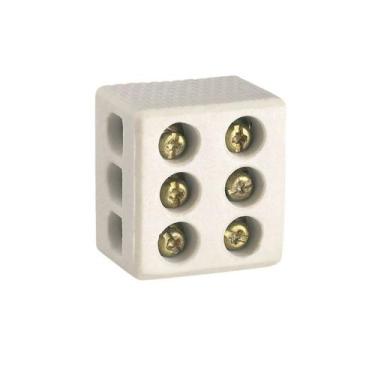 Imagem de Conector Porcelana LeC Ate 10Mm 3 Polos 1422-A c/50pcs - GL LORENZETTI