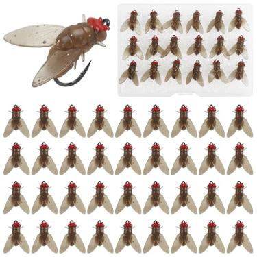 Imagem de Bionic Isca de pesca com mosca, kit de iscas de pesca com mosca, 18/36 peças, truta e moscas, iscas de peixe, água doce, água salgada, anzol, isca artificial macia