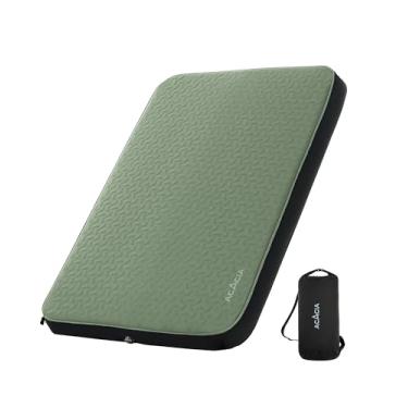 Imagem de ACACIA Almofada de dormir autoinflável de 10 cm de espessura com espuma, estrutura telescópica inovadora em forma de Y, colchão de acampamento ultraportátil com saco de bomba, cama de dormir compacta,