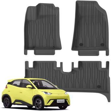 Imagem de Tapete automotivo bandeja de borracha para Mini Dolphin Conjunto com 3 peças Ekap