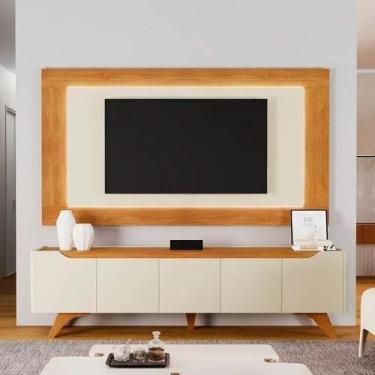 Imagem de Painel e rack atenas naturalle off white mavaular